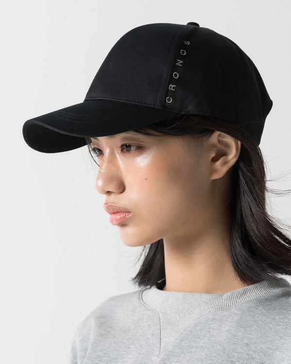 CRONOS WOMEN METAL BUCKLE CAP【BLACK】