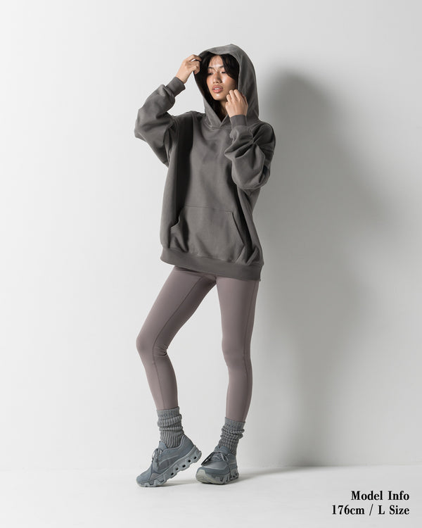CRONOS WOMEN'S HEAVY DOUBLE HOODIE【GRAY】