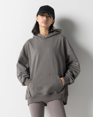 CRONOS WOMEN HEAVY DOUBLE HOODIE【GRAY】