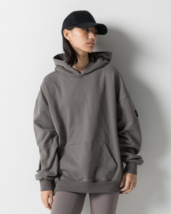 CRONOS WOMEN'S HEAVY DOUBLE HOODIE【GRAY】