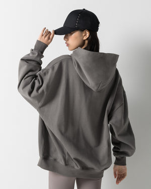 CRONOS WOMEN'S HEAVY DOUBLE HOODIE【GRAY】