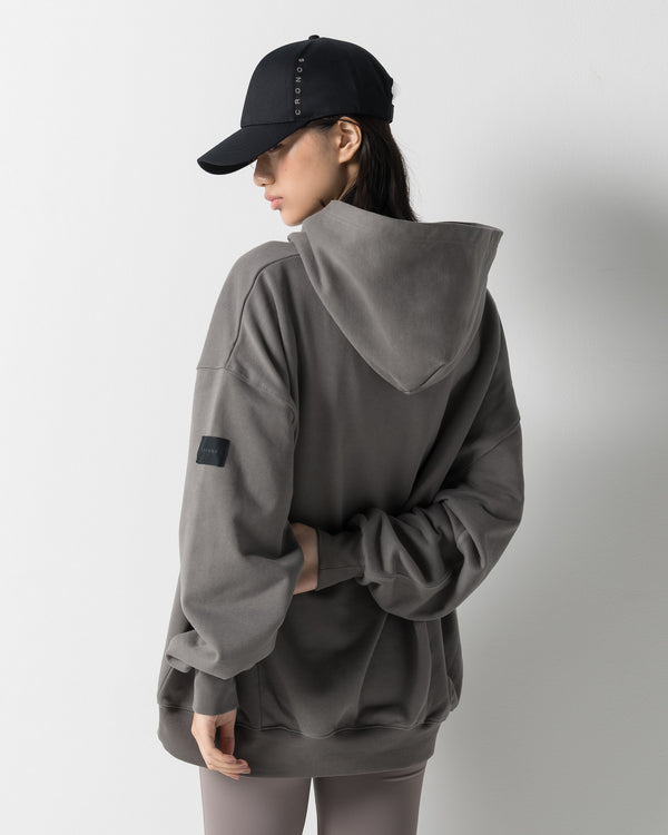 CRONOS WOMEN'S HEAVY DOUBLE HOODIE【GRAY】