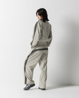 CRONOS WOMEN SIDE LINE DRAWSTRING PANTS【BEIGE】