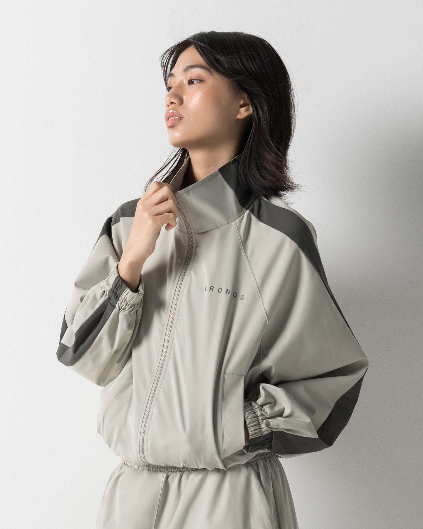 CRONOS WOMEN SIDE LINE BLOUSON【BEIGE】