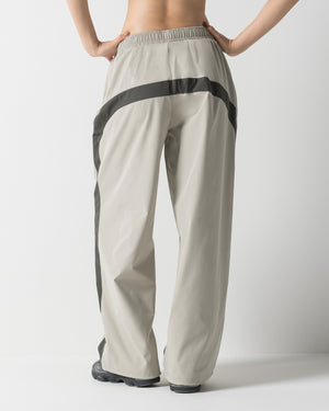 CRONOS WOMEN SIDE LINE DRAWSTRING PANTS【BEIGE】