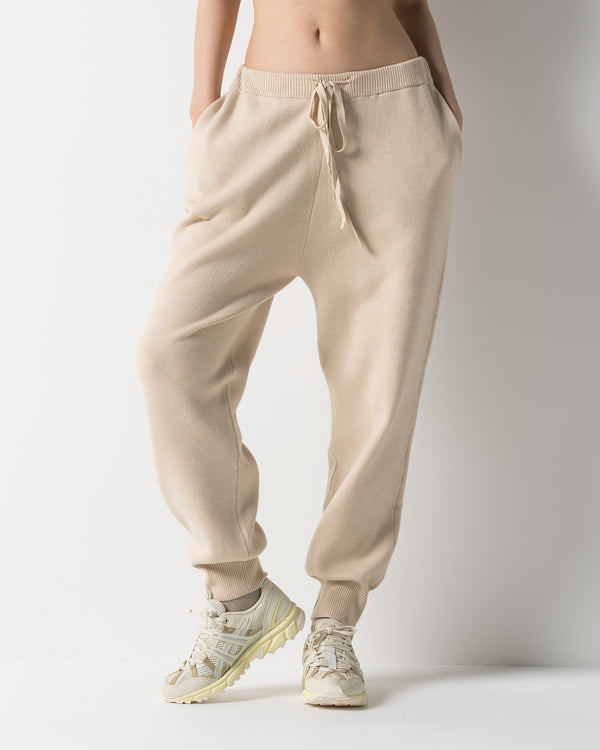CRONOS WOMEN WARM SWEAT PANTS【BEIGE】