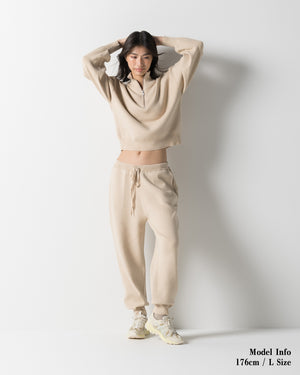 CRONOS WOMEN WARM SWEAT PANTS【BEIGE】