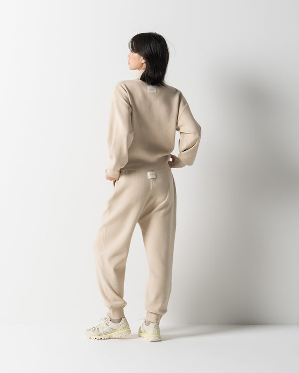 CRONOS WOMEN WARM SWEAT PANTS【BEIGE】