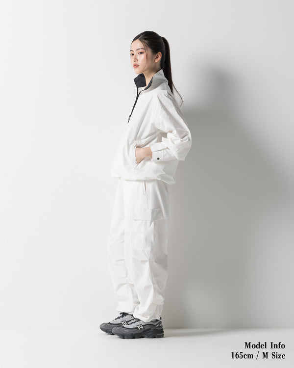 CRONOS WOMEN FRAME HALF ZIP BLOUSON【WHITE】