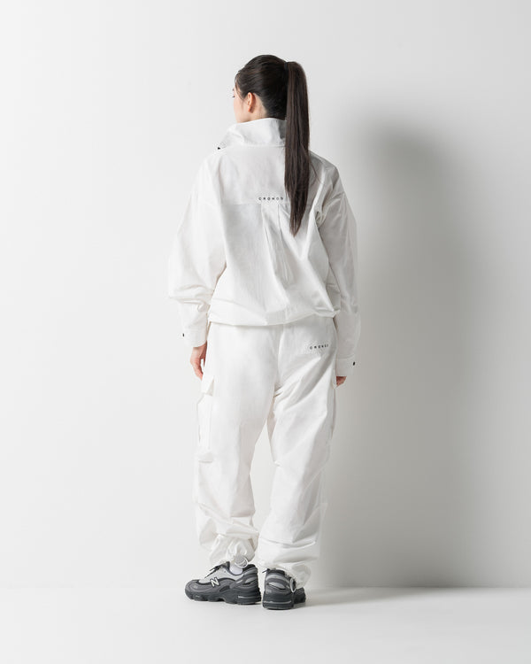 CRONOS WOMEN FRAME HALF ZIP BLOUSON【WHITE】