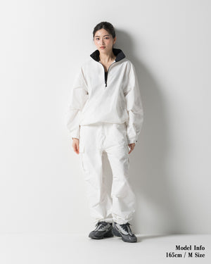 CRONOS WOMEN FRAME HALF ZIP BLOUSON【WHITE】