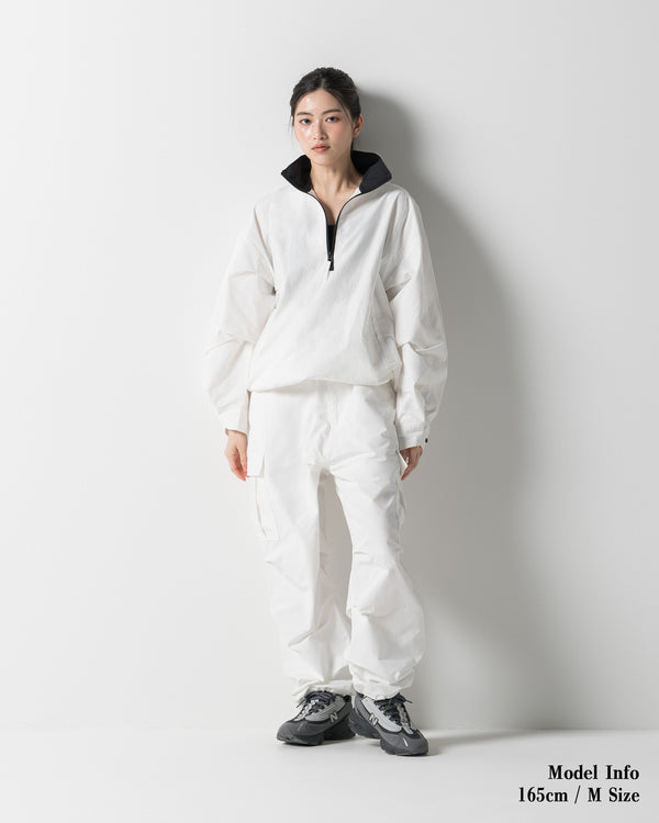 CRONOS WOMEN FRAME HALF ZIP BLOUSON【WHITE】