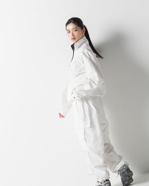 CRONOS WOMEN FRAME HALF ZIP BLOUSON【WHITE】