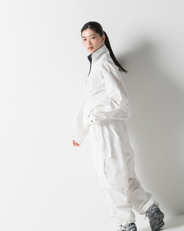 CRONOS WOMEN FRAME HALF ZIP BLOUSON【WHITE】