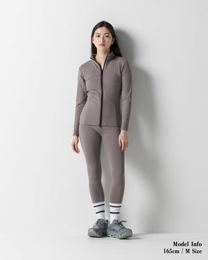 CRONOS WOMEN STAND COLLAR TRACK BLOUSON【GRAY】