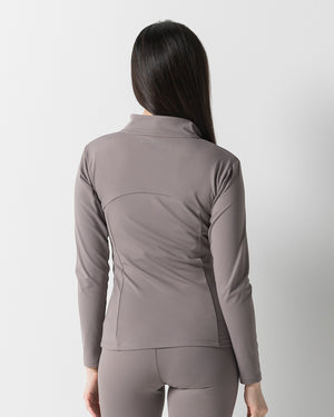 CRONOS WOMEN STAND COLLAR TRACK BLOUSON【GRAY】