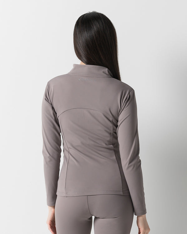 CRONOS WOMEN STAND COLLAR TRACK BLOUSON【GRAY】
