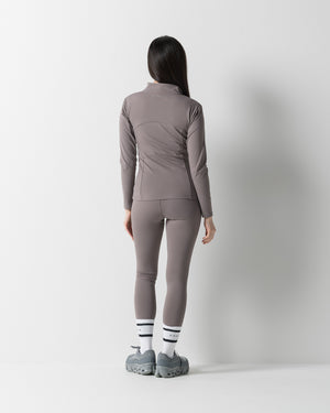 CRONOS WOMEN STAND COLLAR TRACK BLOUSON【GRAY】