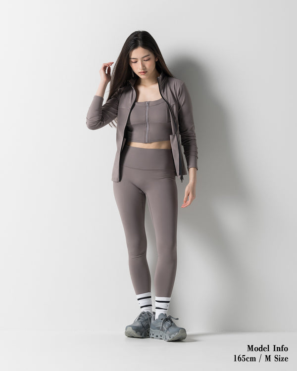 CRONOS WOMEN STAND COLLAR TRACK BLOUSON【GRAY】