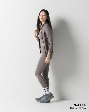 CRONOS WOMEN STAND COLLAR TRACK BLOUSON【GRAY】