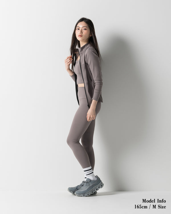 CRONOS WOMEN STAND COLLAR TRACK BLOUSON【GRAY】
