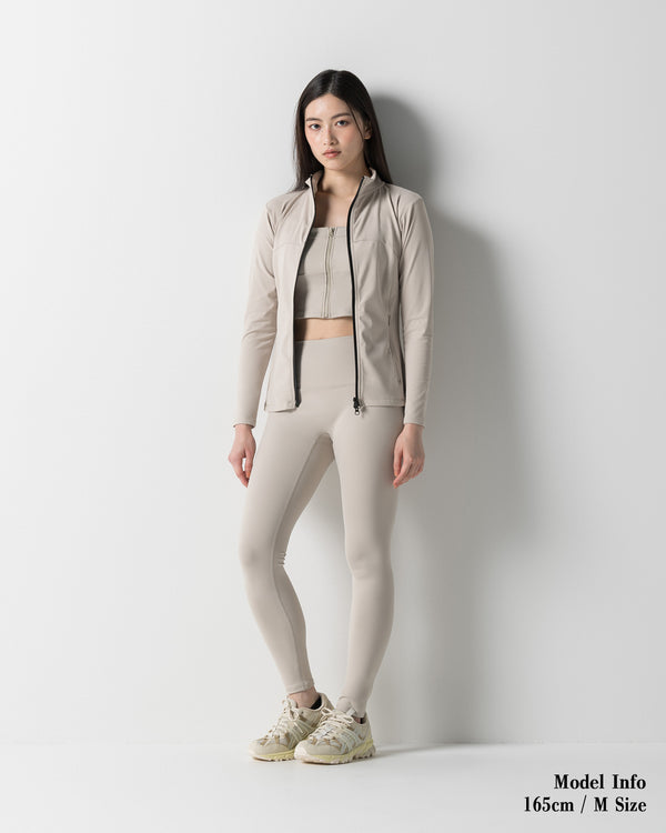 CRONOS WOMEN STAND COLLAR TRACK BLOUSON【BEIGE】