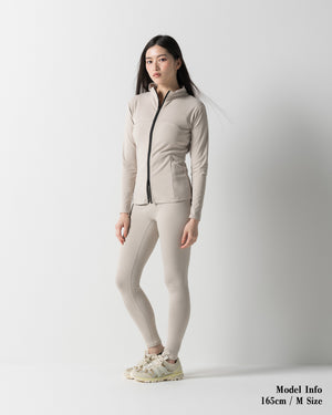 CRONOS WOMEN STAND COLLAR TRACK BLOUSON【BEIGE】