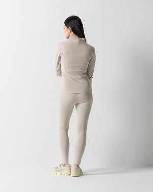 CRONOS WOMEN STAND COLLAR TRACK BLOUSON【BEIGE】