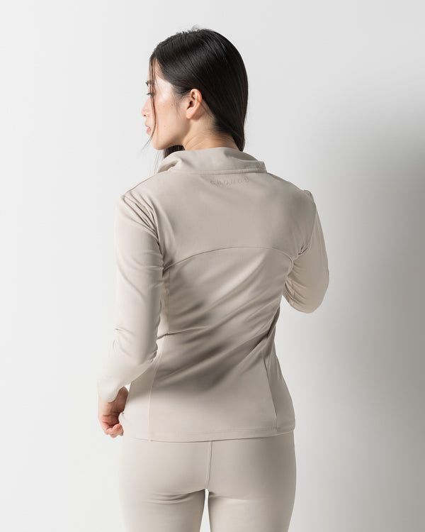 CRONOS WOMEN STAND COLLAR TRACK BLOUSON【BEIGE】