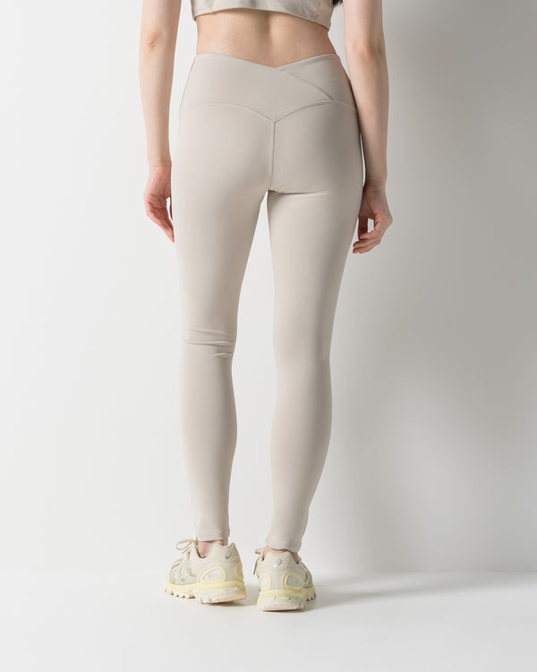 CRONOS WOMEN TRACK LEGGINGS【BEIGE】