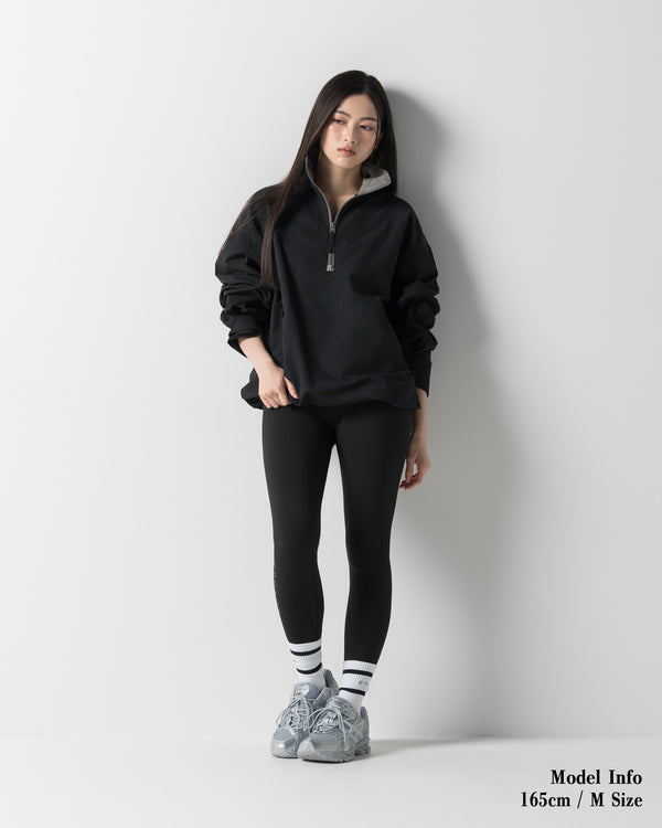 CRONOS WOMEN FRAME HALF ZIP BLOUSON【BLACK】