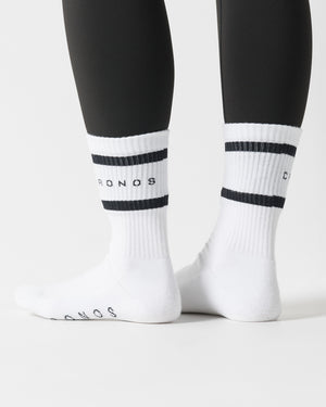CRONOS WOMEN ATHLETIC SOCKS【WHITE】