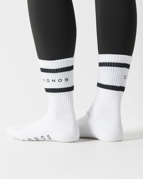CRONOS WOMEN ATHLETIC SOCKS【WHITE】