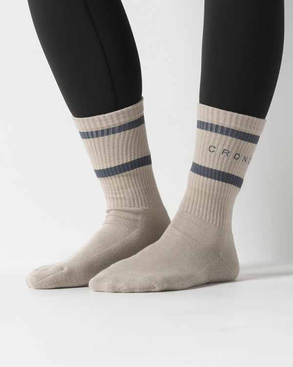 CRONOS WOMEN ATHLETIC SOCKS【BEIGE】