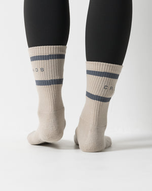 CRONOS WOMEN ATHLETIC SOCKS【BEIGE】