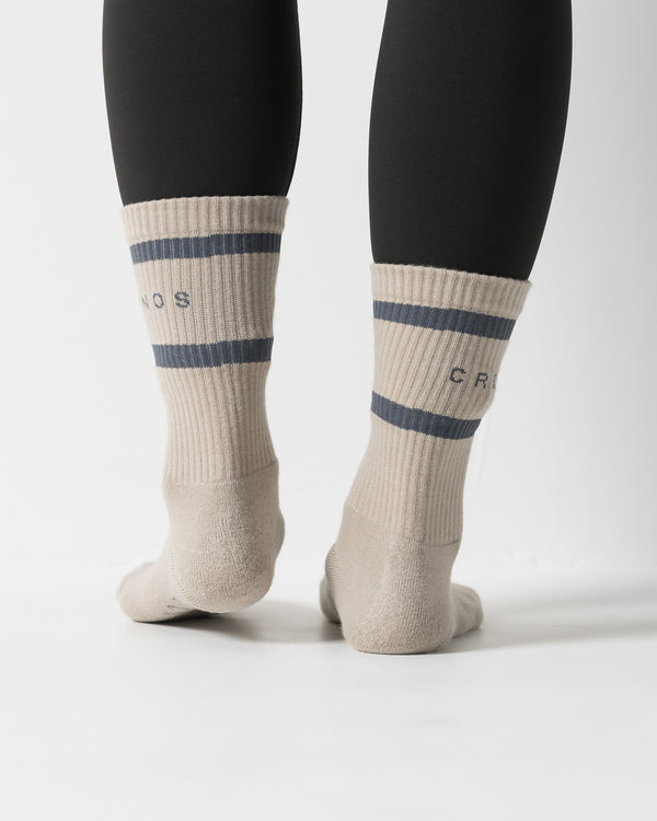 CRONOS WOMEN ATHLETIC SOCKS【BEIGE】