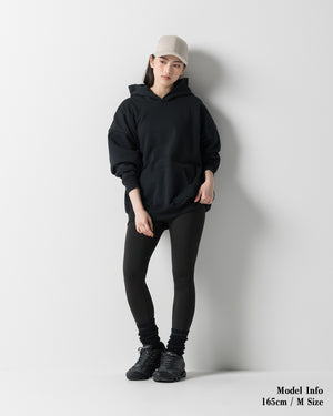 CRONOS WOMEN HEAVY DOUBLE HOODIE【BLACK】