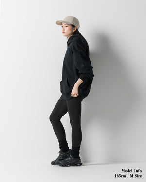 CRONOS WOMEN HEAVY DOUBLE HOODIE【BLACK】