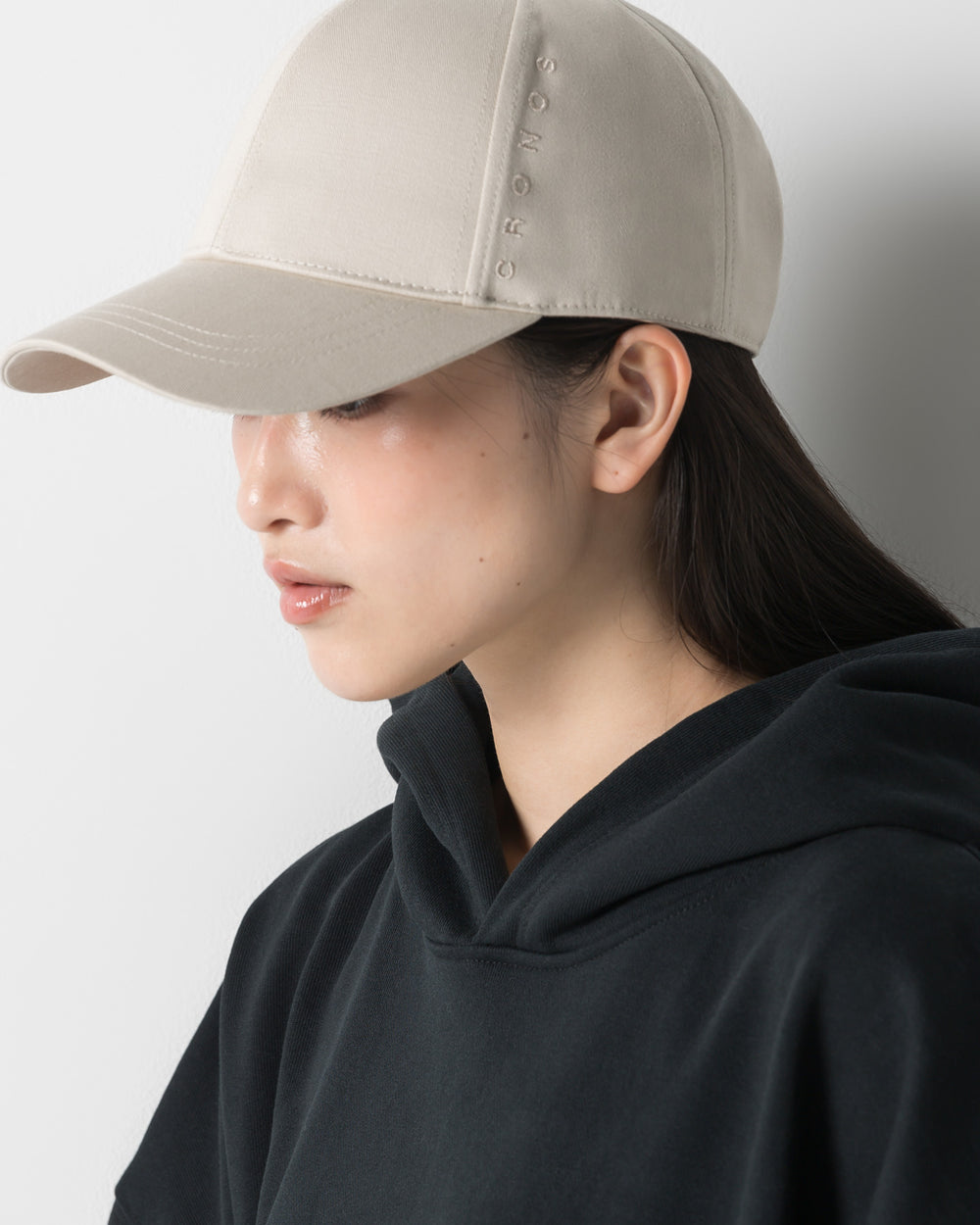 CRONOS WOMEN METAL BUCKLE CAP【BEIGE】
