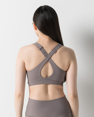 CRONOS WOMEN SHAPE BUCKLE STRAP BRA TOP【GRAY】