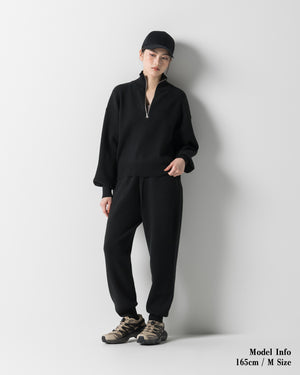 CRONOS WOMEN WARM SWEAT PANTS【BLACK】