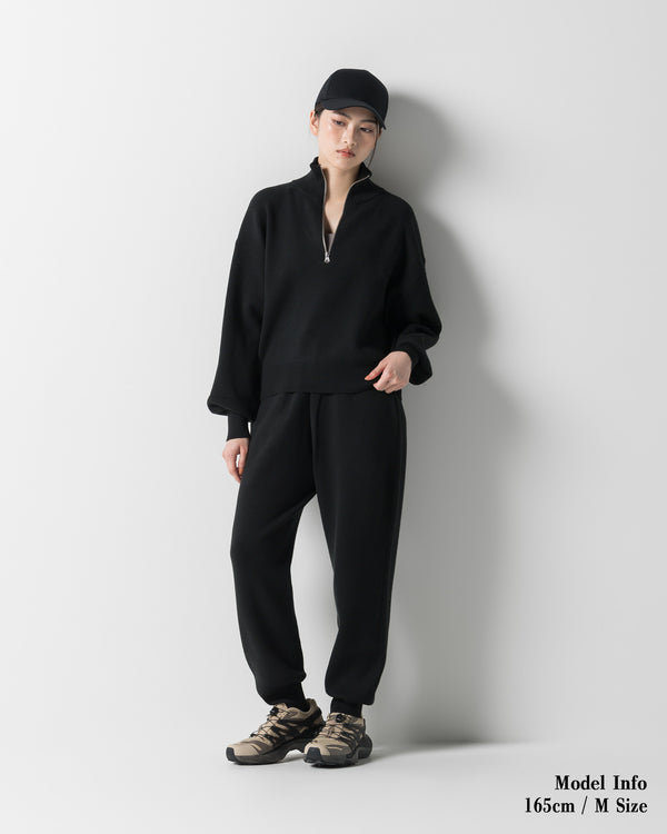 CRONOS WOMEN WARM SWEAT PANTS【BLACK】