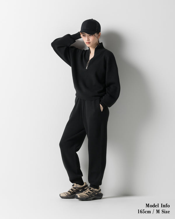 CRONOS WOMEN WARM SWEAT PANTS【BLACK】