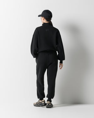 CRONOS WOMEN'S WARM HALF ZIP SWEAT【BLACK】