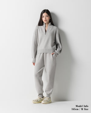 CRONOS WOMEN WARM SWEAT PANTS【GRAY】