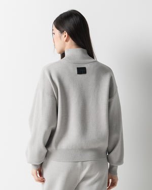 CRONOS WOMEN WARM HALF ZIP SWEAT【GRAY】