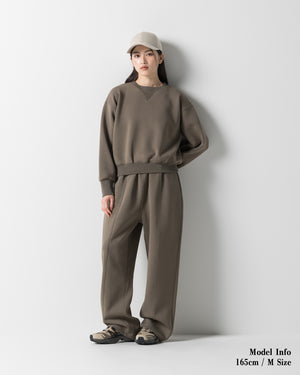 CRONOS WOMEN LIGHTWEIGHT CREW SWEAT【KHAKI】