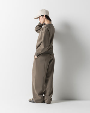 CRONOS WOMEN LIGHTWEIGHT CREW SWEAT【KHAKI】