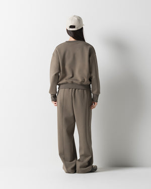CRONOS WOMEN LIGHTWEIGHT CREW SWEAT【KHAKI】