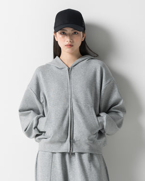 CRONOS WOMEN LIGHTWEIGHT ZIP HOODIE【GRAY】